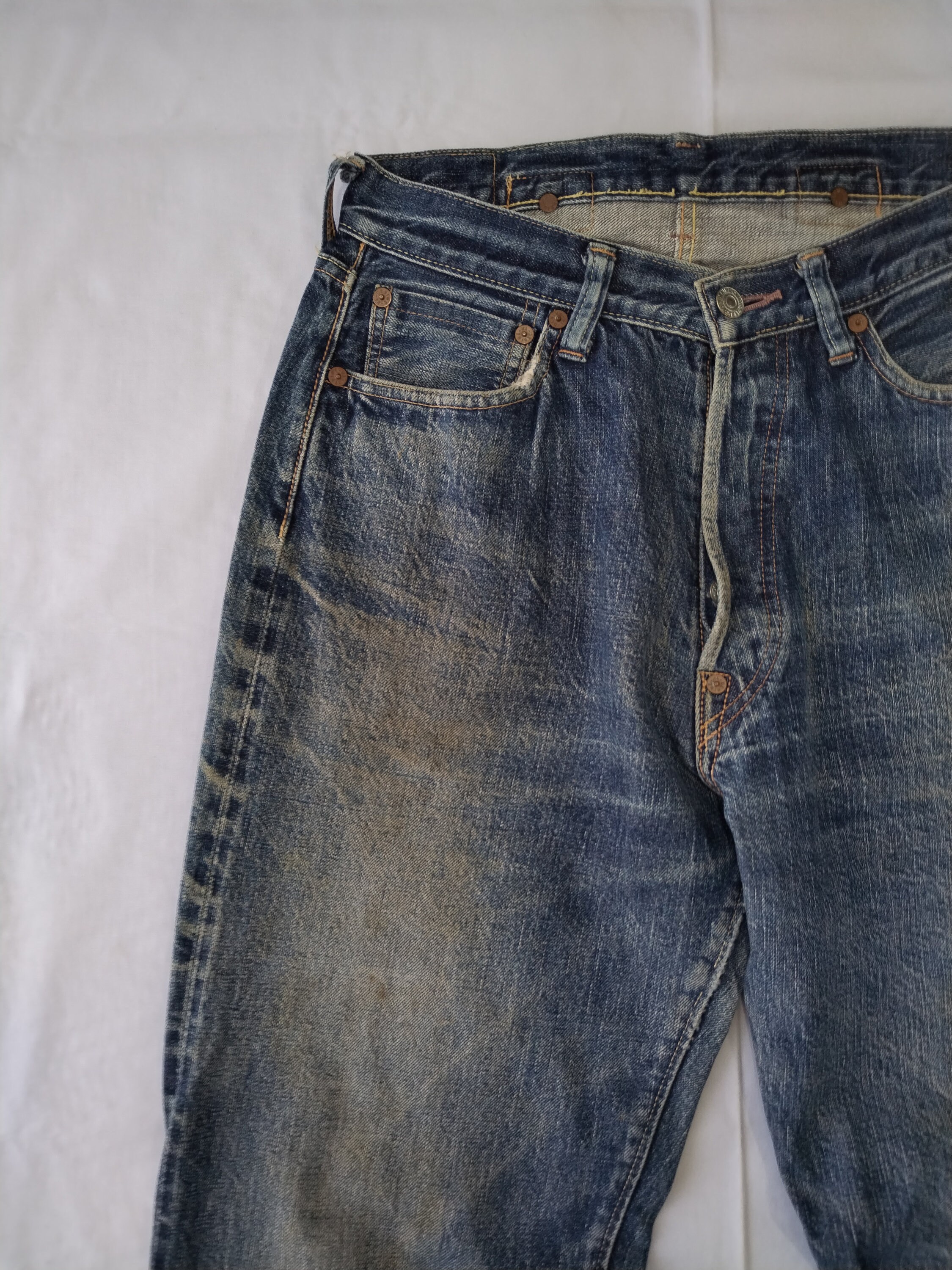 W28 DENIME Lot B153 Cinch Back Selvedge Denim - Etsy