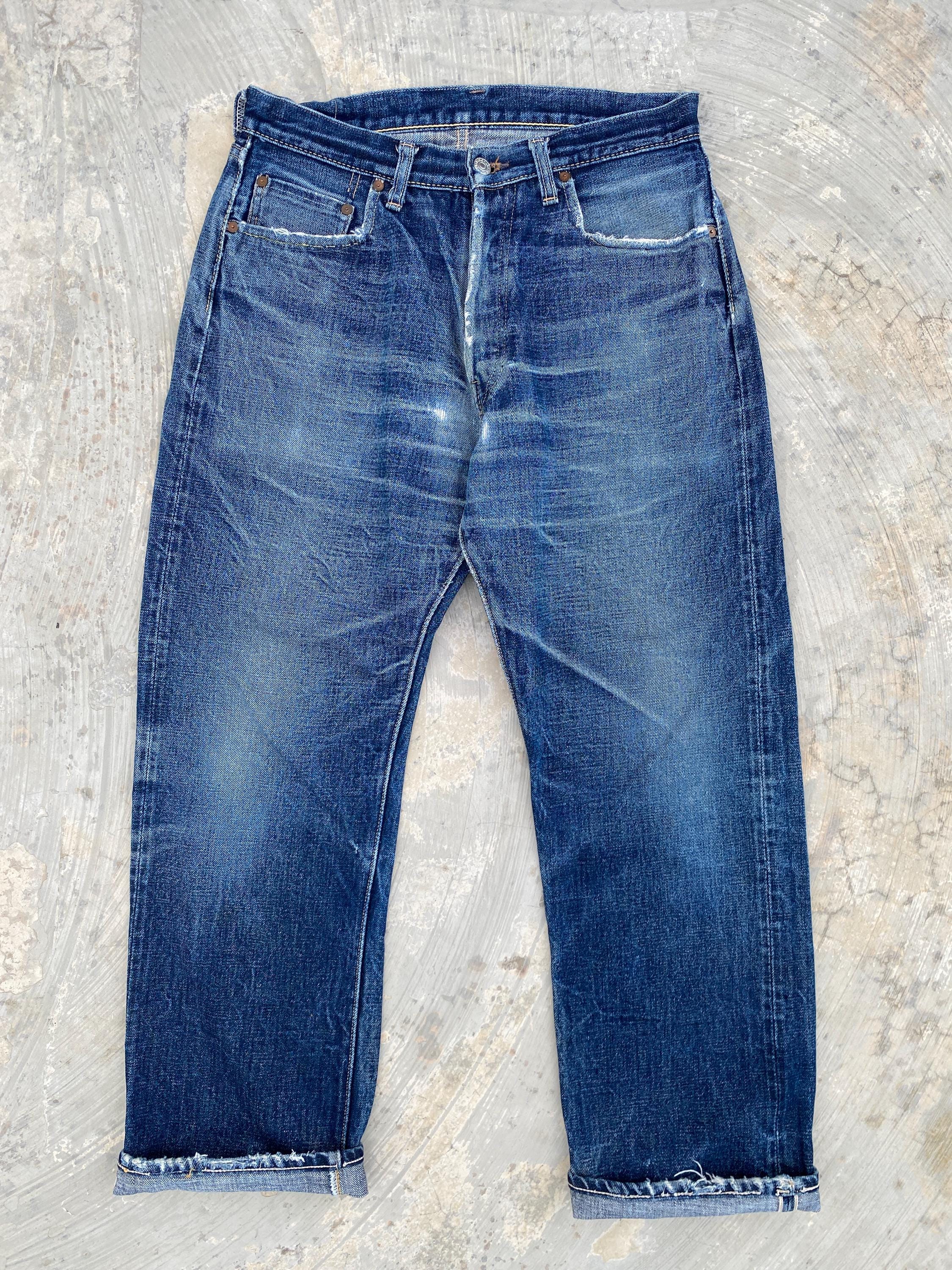 W31 Denime XX Leather Patch Selvedge Jeans - Etsy W31 Denime XX Leather Patch Selvedge Jeans - Etsy