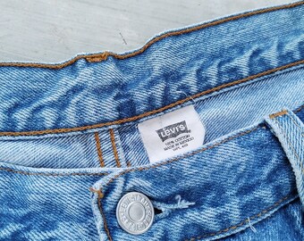 Jeans Levis 501 con estampado y pintura aplastada W35 rediseñados