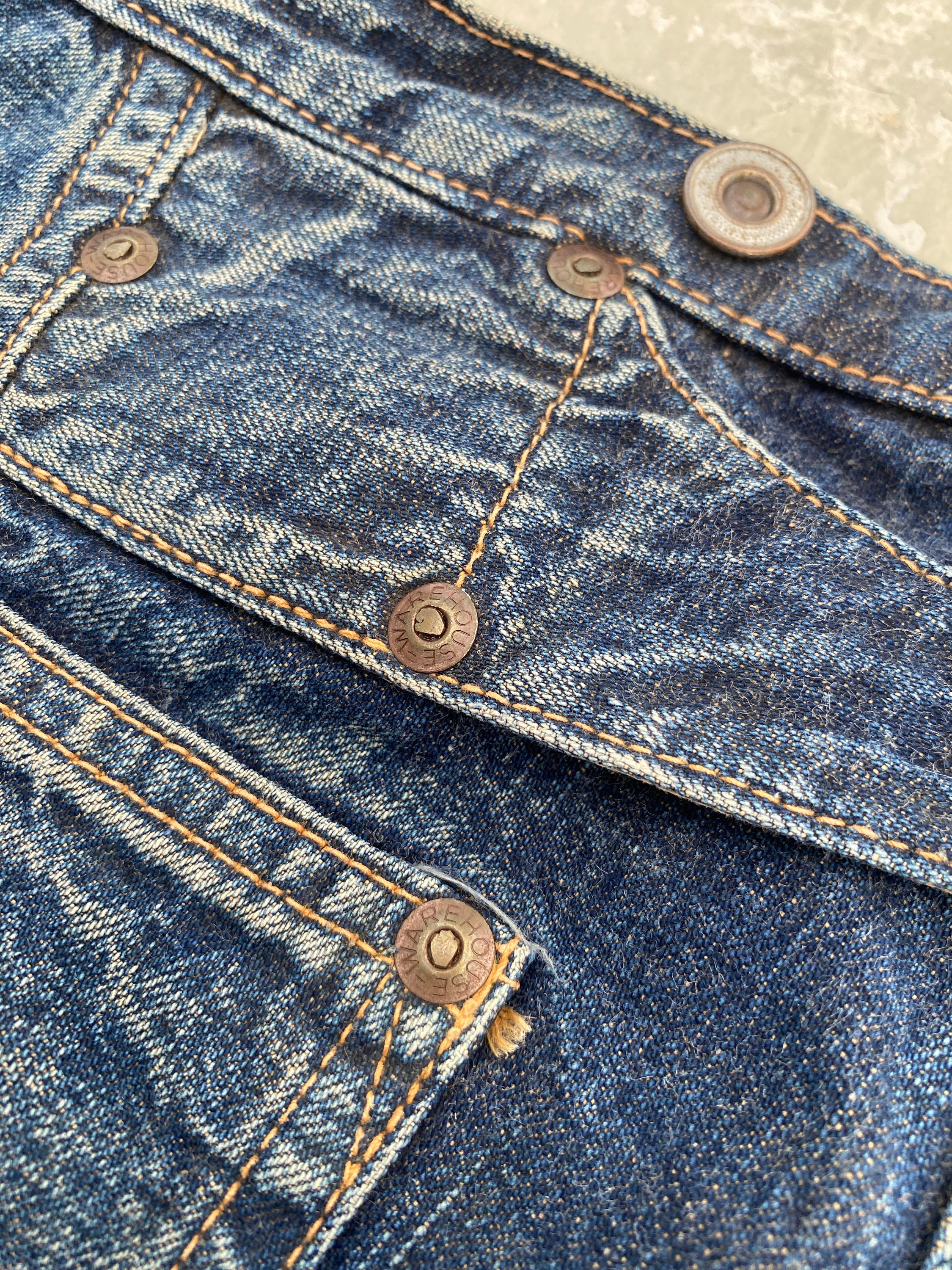 W30 Warehouse Duck Digger Nevada DD02 30s Cinch Back Jeans W30 Warehouse Duck Digger Nevada DD02 30s Cinch Back Jeans