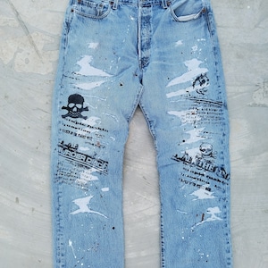 Painted Levis - Etsy