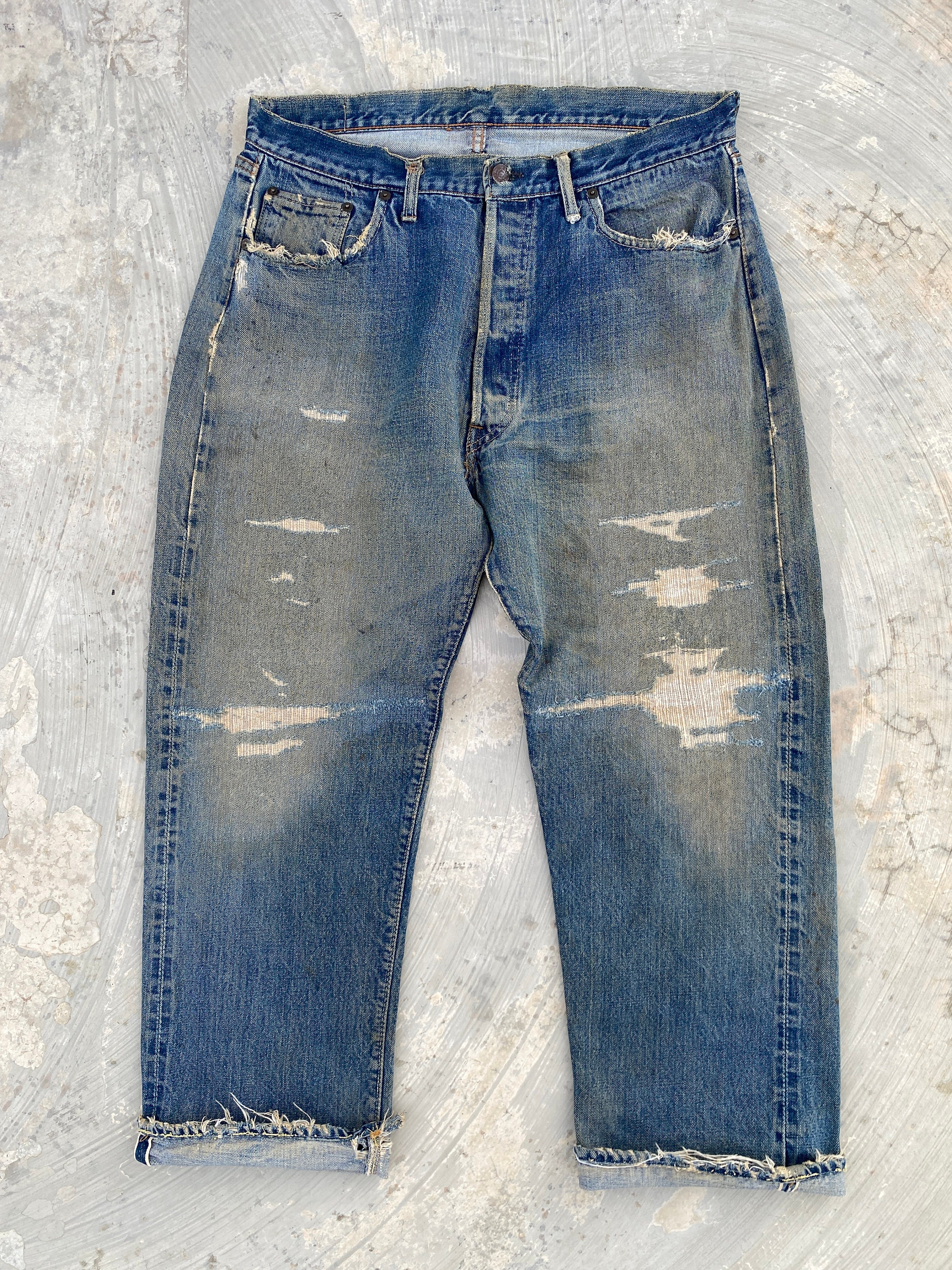 W35 Vintage 60s Levis 501 Big E V-stitch #6 Selvedge Jeans W35 Vintage 60s Levis 501 Big E V-stitch #6 Selvedge Jeans