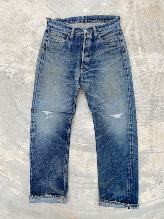 W32 DENIME XX Leather Patch Selvedge Jeans