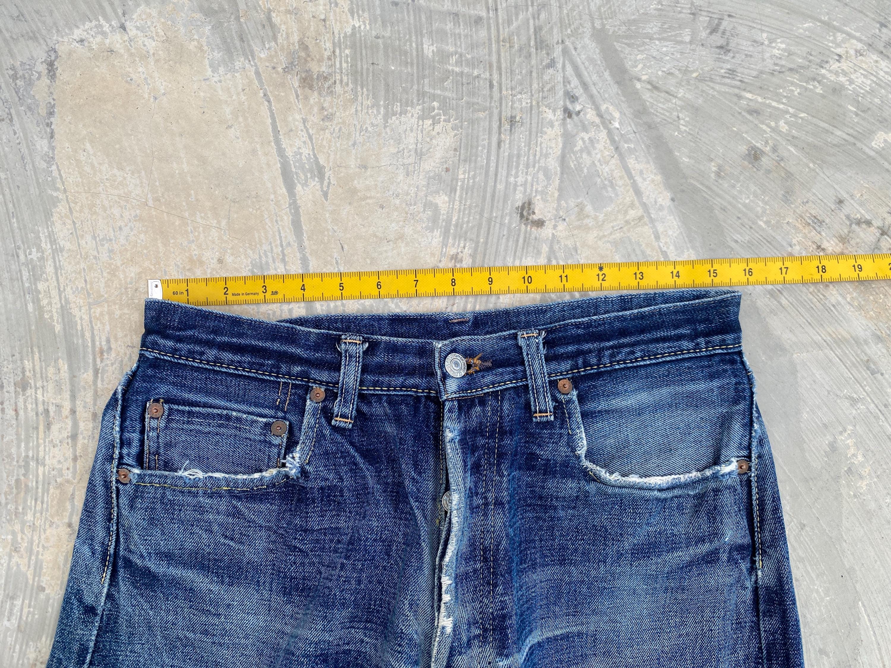 W31 Denime XX Leather Patch Selvedge Jeans - Etsy W31 Denime XX Leather Patch Selvedge Jeans - Etsy
