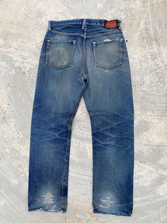 W32 DENIME XX Leather Patch Selvedge Jeans - image 6