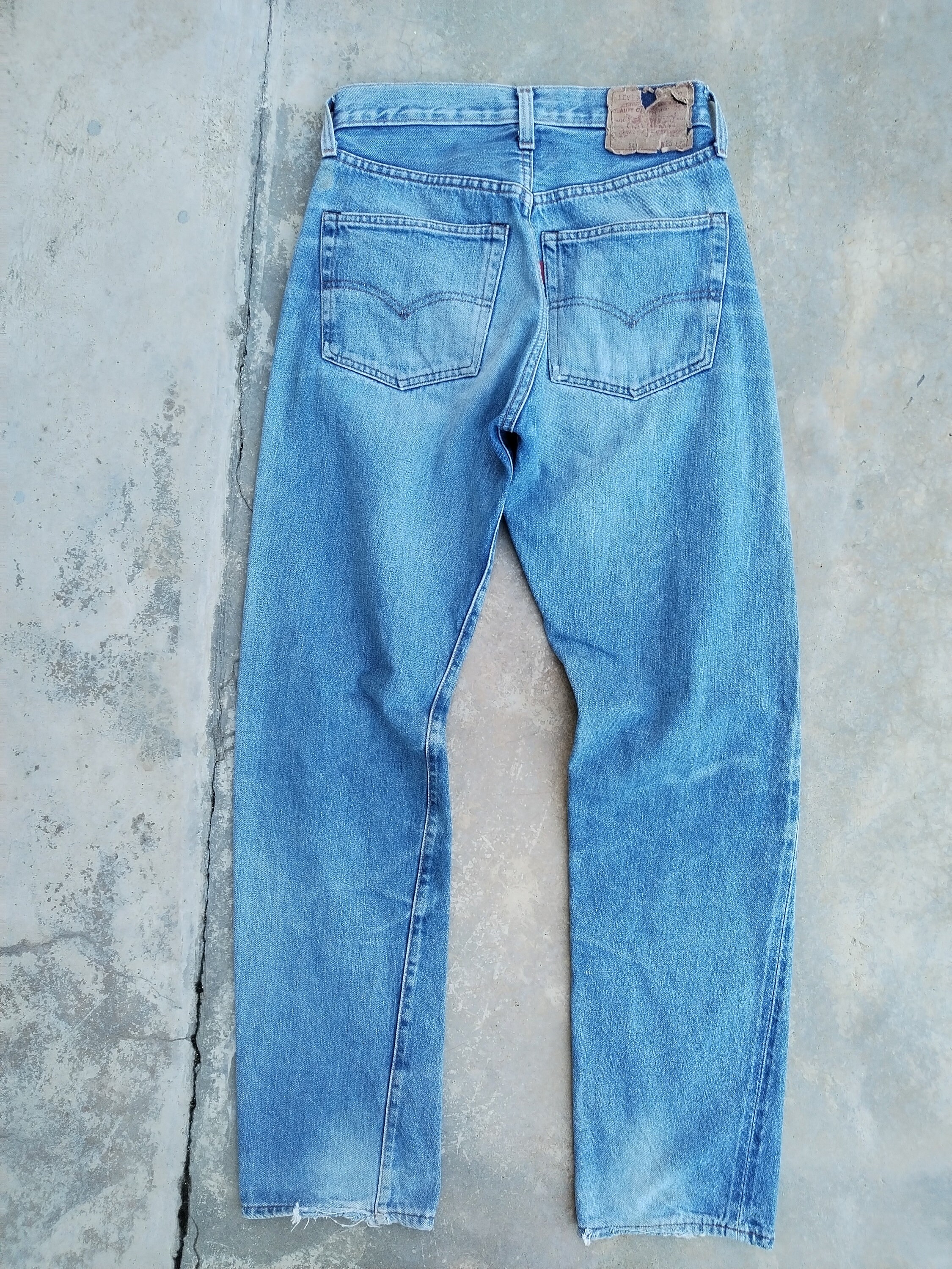 W27 Vintage 90s Pre LVC Levis 501 Big E 110 Years Selvedge Denim
