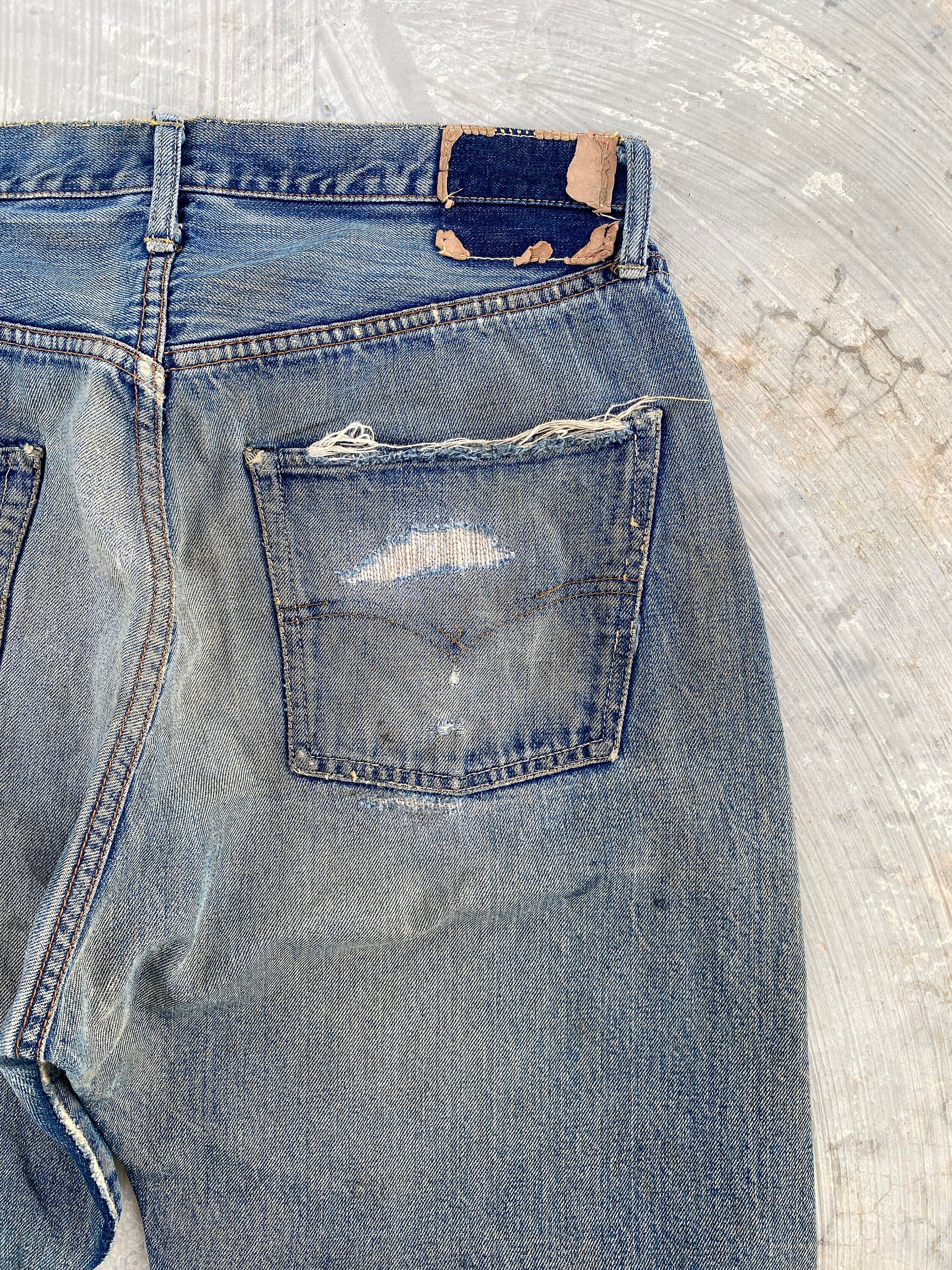 W35 Vintage 60s Levis 501 Big E V-stitch #6 Selvedge Jeans W35 Vintage 60s Levis 501 Big E V-stitch #6 Selvedge Jeans