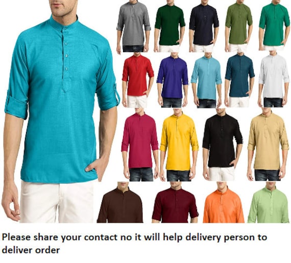 COTTON Men Shirts / Kurta Design Short 