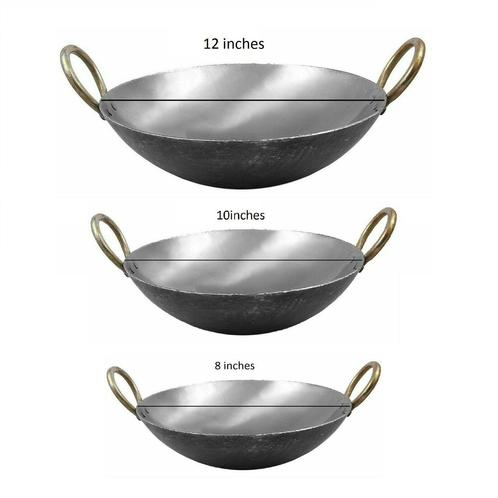 Iron Karahi Kadai Kadhai Deep Fry Iron Wok Balti Dish With Etsy
