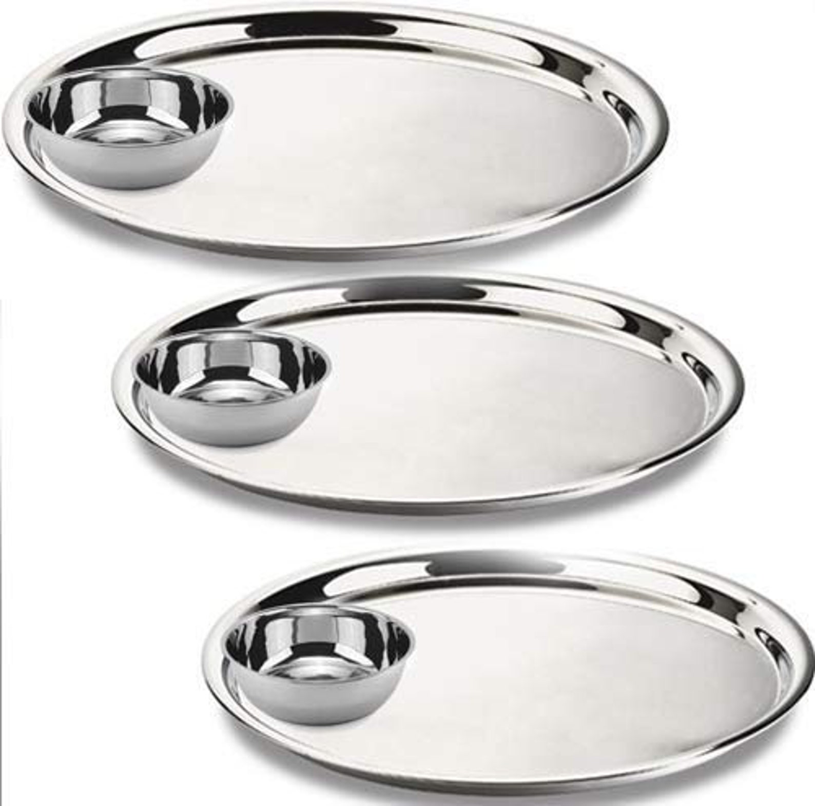 Stainless Steel Thali Dinner Set Plate Bowl Spoon Glass Etsy UK