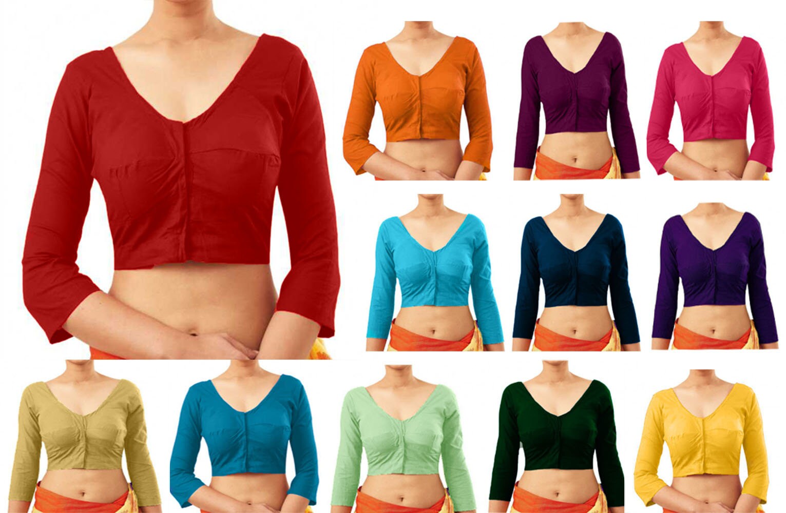 Women's Cotton Stitched Saree Blouse Women Indian Ethnic - Etsy India