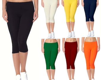 Knee Length Leggings - Etsy