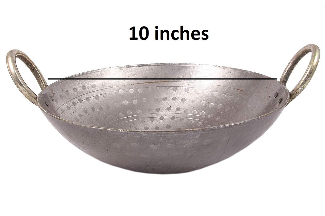 Iron Karahi Kadai Kadhai Deep Fry Iron Wok Balti Dish With Etsy