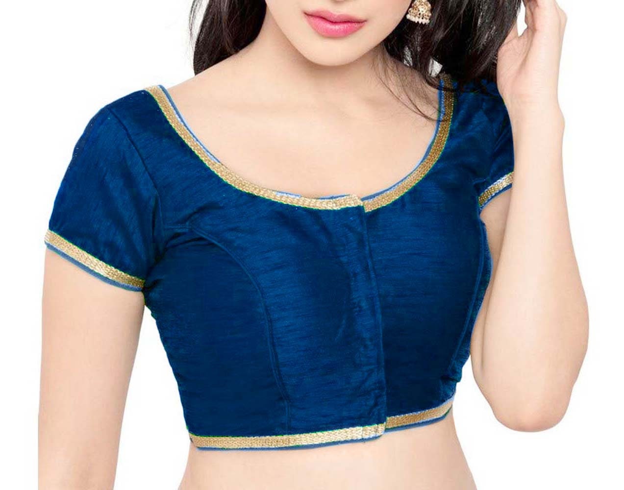 Indian women's Asian Bollywood fashion stitched saree BLOUSE Crop Top Choli 4001 