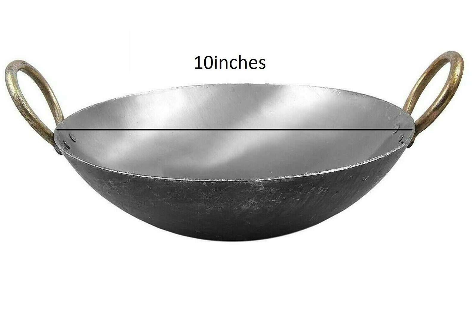 Iron Karahi Kadai Kadhai Deep Fry Iron Wok Balti Dish With Etsy