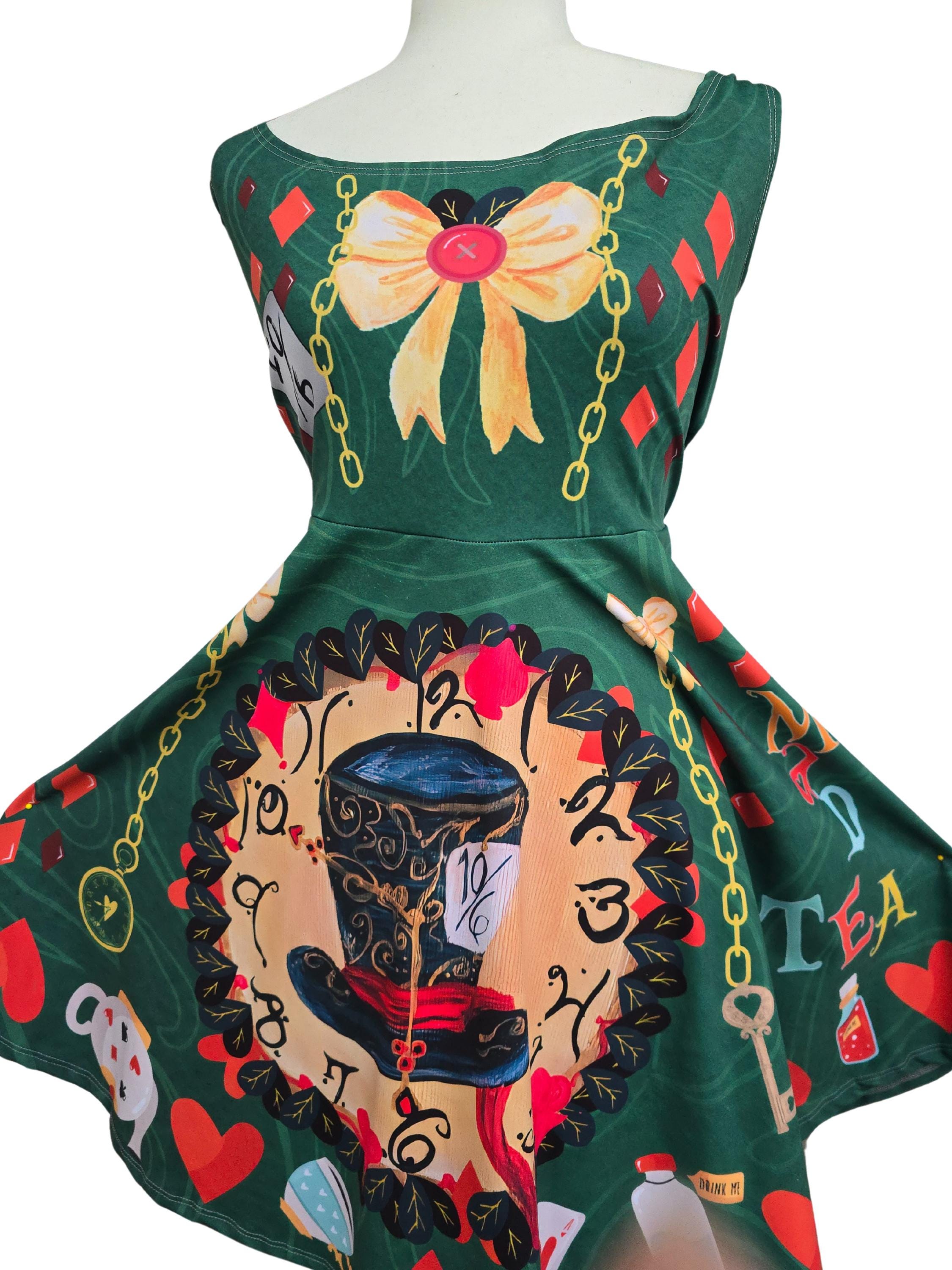 open lace back dress Mad Hatter Tea Party Dress  Cats Like Us