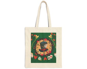 Mad Tea Party with the Hatter Cotton Canvas Tote Bag