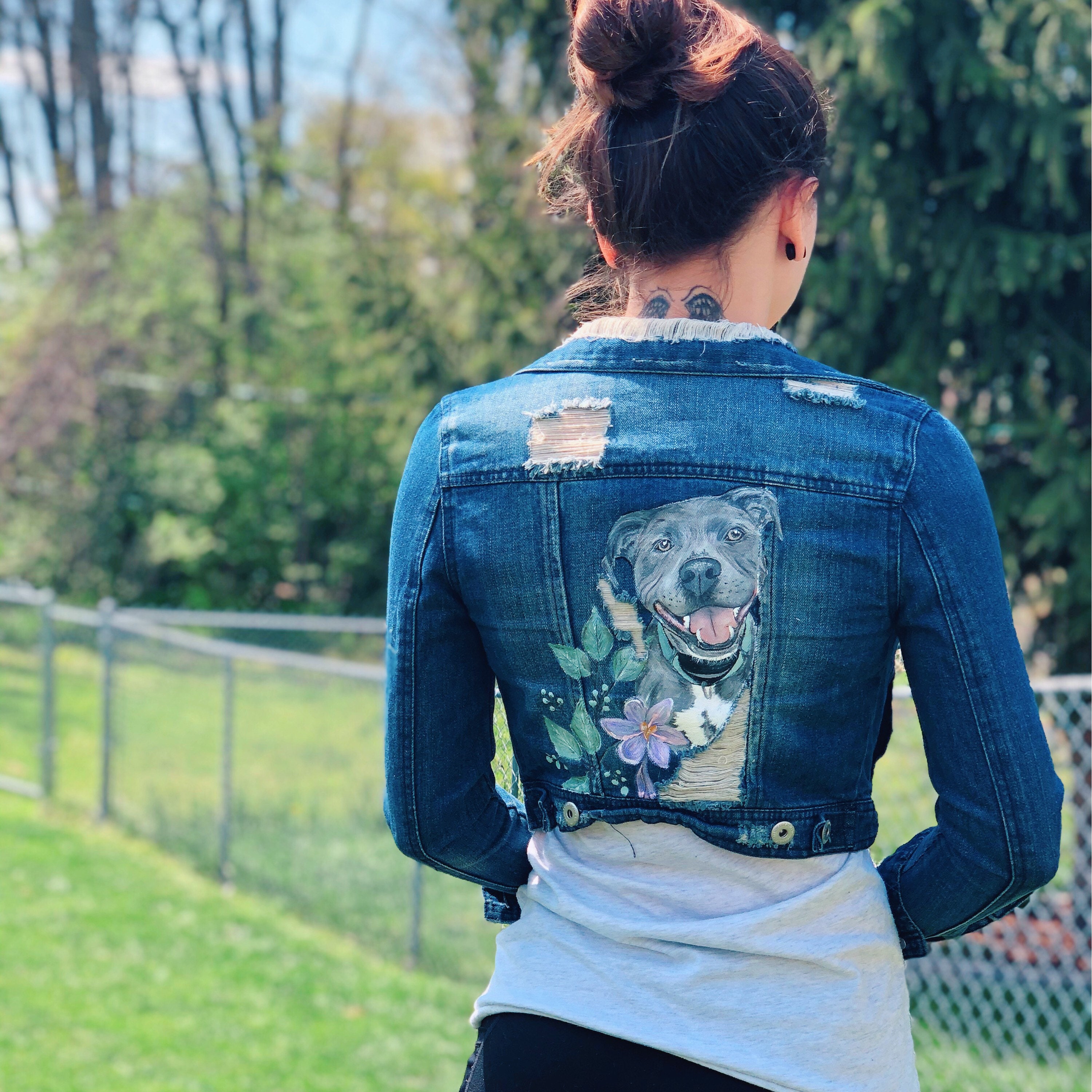 Custom Dog Denim Jacket Etsy