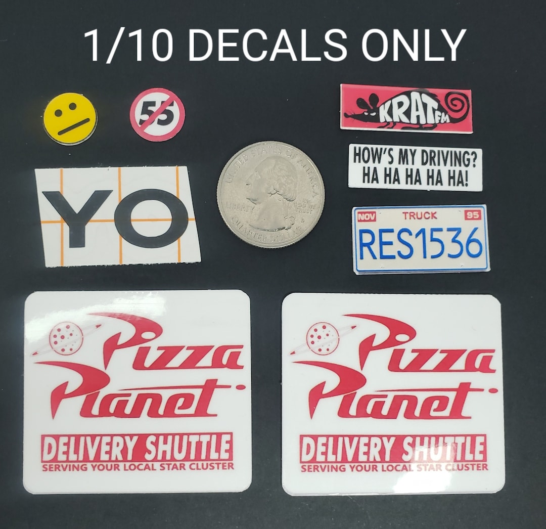 1/10 Scale Pizza Planet DECAL ONLY Kit for Radio Controlled Car - Etsy
