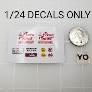1/24 Scale Pizza Planet DECAL ONLY Kit for Radio Controlled Car