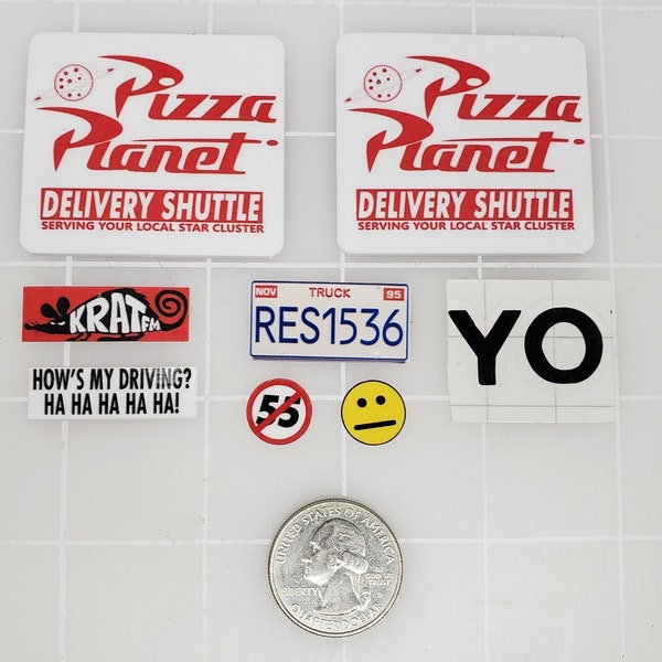 Pizza Planet Truck Accessory Kit for 1/10 scale Radio Controlled Cars