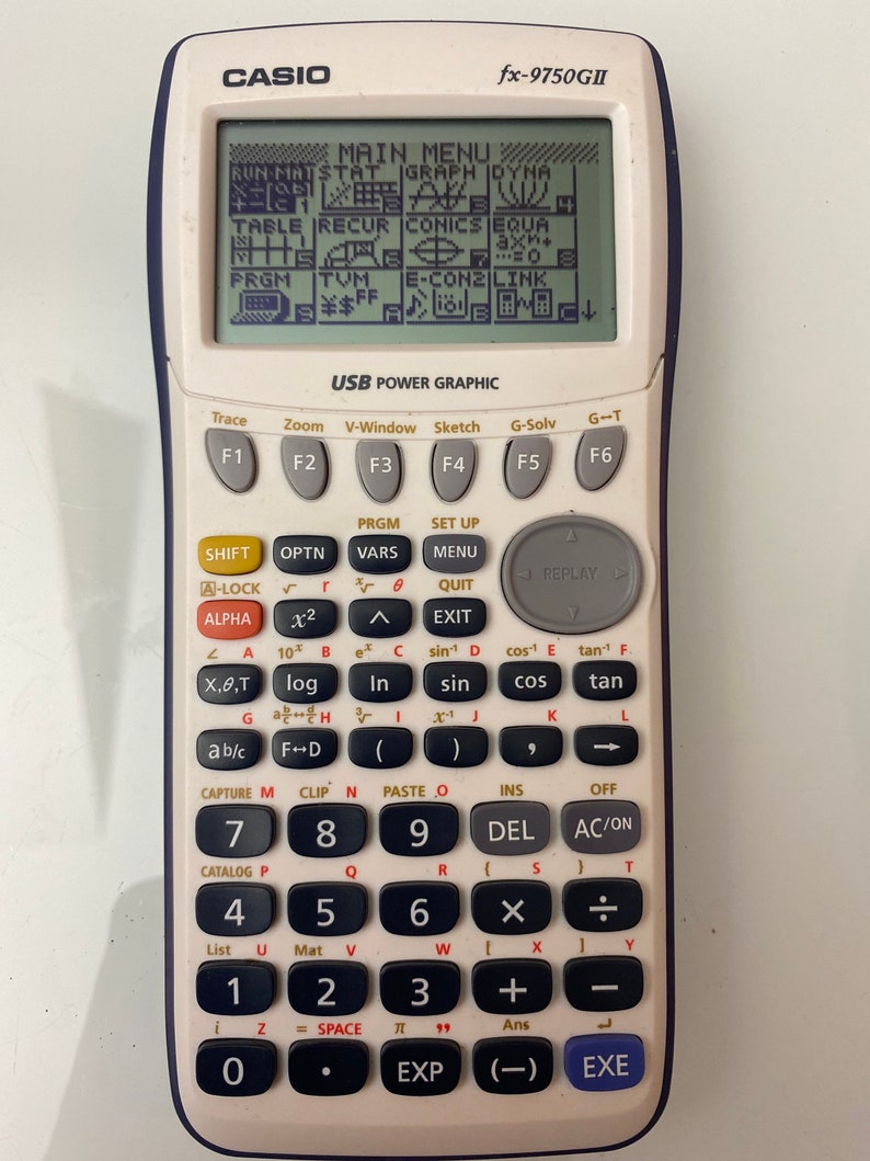 Casio fx-9750GII Graphing Calculator with icon based menu