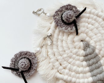Handmade Crocheted Straw Hat Dangled Earrings | Statement Earrings | Fall Earrings | Handmade Earrings | Jewelries | Accessories