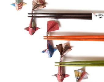Handmade Set of Origami Paper Carp Chopstick Rest Holder Table Centerpiece Decor Christmas New Year Party Dinner Japanese KOI Fish Asian