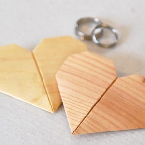 Echt hout Geur Origamipapier Hart Hoek Bladwijzer Kaart Decoratie Valentijnsdag Vijfde Huwelijksverjaardag Moederdag Buiten Liefde Japan
