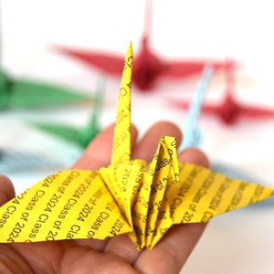 Grúas de papel de origami personalizadas Clase de despedida de soltera de boda hecha a medida de 2024 Recepción de aniversario de cumpleaños Mensaje original Japón