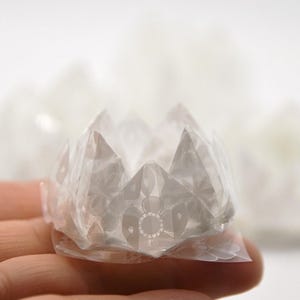 Origami Przezroczysty Kwiat Lotosu Poliester Wodoodporny Prezent Pudełko Biżuteria Ślub Ogród Na Zewnątrz Dekoracja Przyjęcia Herbarium Pierścień
