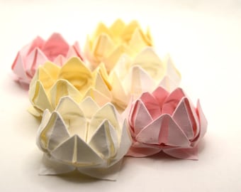 Origami Washi Paper Lotus Flower Gift Box Japanese Jewelry Ring box Wedding Idea Reception Birthday Party First Paper Anniversary