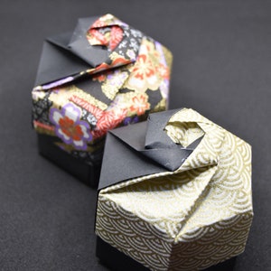Caja de regalo de papel Origami Washi hecha a mano con decoración floral Decoración de fiesta japonesa Recepción de bodas Navidad San Valentín Día de las Madres