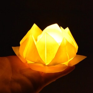 Przezroczysty duży papier origami kwiat lotosu świecznik na herbatę pudełko na prezent biżuteria walentynki wesele przyjęcie urodzinowe pierwsza rocznica