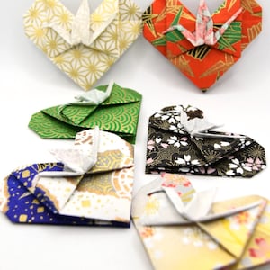 Origami Herz Kran Umschlag Stäbchen Fall Rest Hochzeit Gunst Geld Valentinstag Weihnachten Geburtstag Grußkarte Dekoration Samen Päckchen