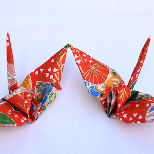 Einzigartige Verbundene Washi Papierkraniche zum Jubiläum Hochzeit Papier Jubiläum Geschenk Freunde Geschwister Familie Seelenverwandte Liebe Japanische Kultur