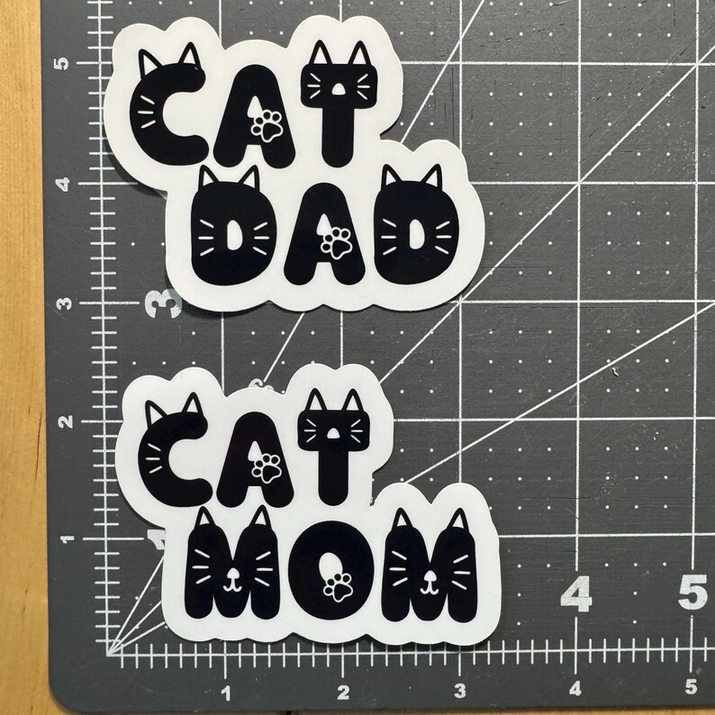 Cat Dad Glossy Vinyl Sticker | Funny Cat Lover Gift - Etsy