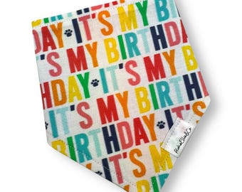 It's My Birthday Birthday Reversible Sassy Pet Bandana