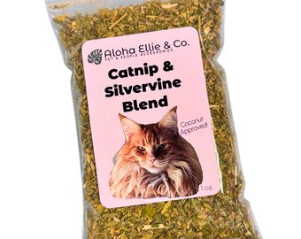 Catnip & Silvervine Blend | Loose Leaf | 1 oz | Gift for Cats