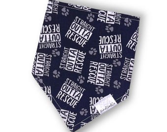 Straight Outta Rescue Reversible Sassy Pet Bandana