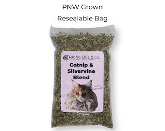 Catnip & Silvervine Blend | Loose Leaf | 1 oz | Gift for Cats