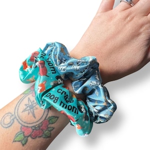 Satin Scrunchies (Set of 2) | Dog-Themed Hair Accessories | Gifts for Dog Lovers | Crazy Dog Mom