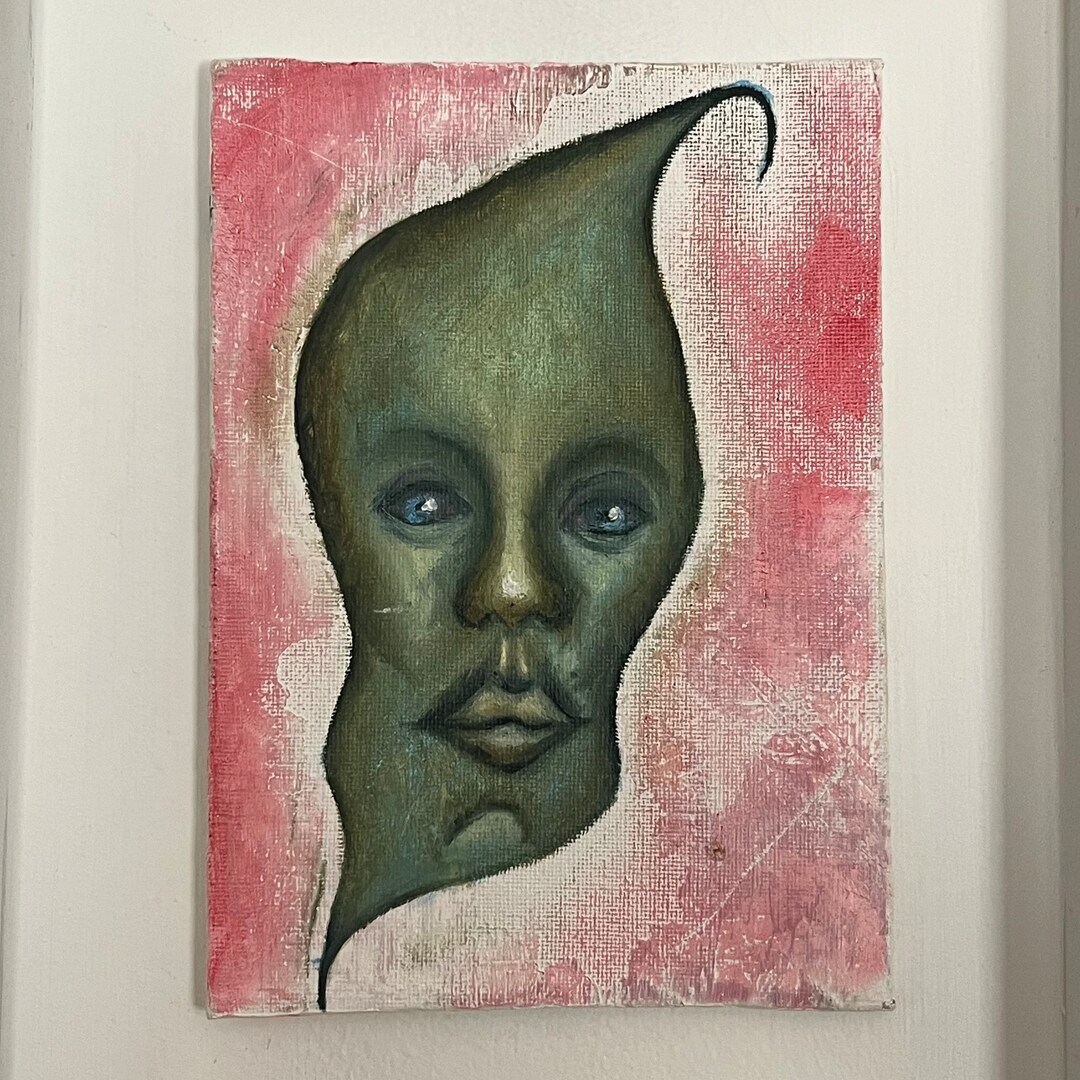 Funky Lima Bean Man Painting - Etsy