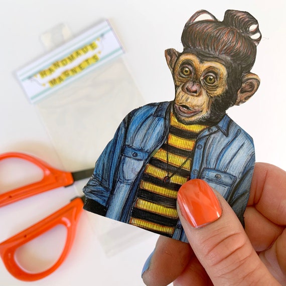 Man-bun Monkey Magnet Monkey Art Silly Monkey Cute Monkey - Etsy Finland Man-bun Monkey Magnet Monkey Art Silly Monkey Cute Monkey - Etsy Finland