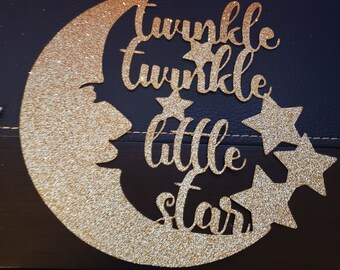 Twinkle Twinkle Little Star Baby Reveal Shower Party Cake Topper File SVG PNG JPEG Download