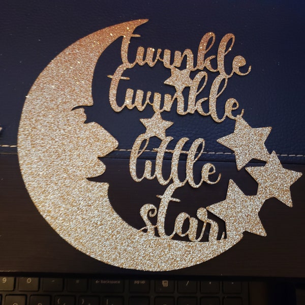 Twinkle Twinkle Little Star Baby Reveal Shower Party Cake Topper File SVG PNG JPEG Download