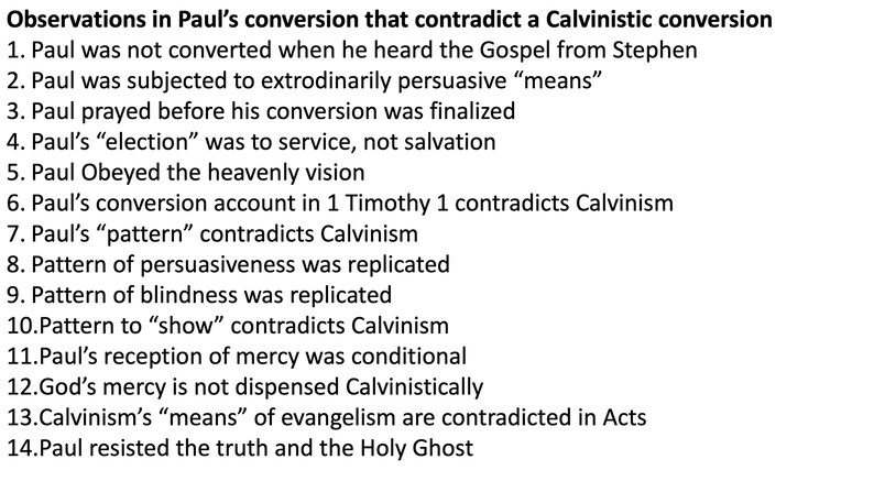 Paul's Conversion Disproves Calvinism image 3