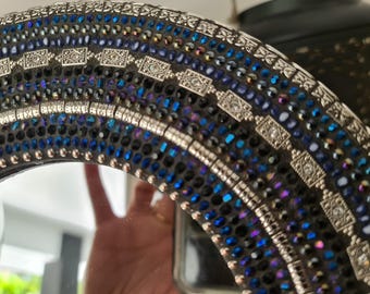 Swarovski Crystal Beaded Mirror - Lagoon