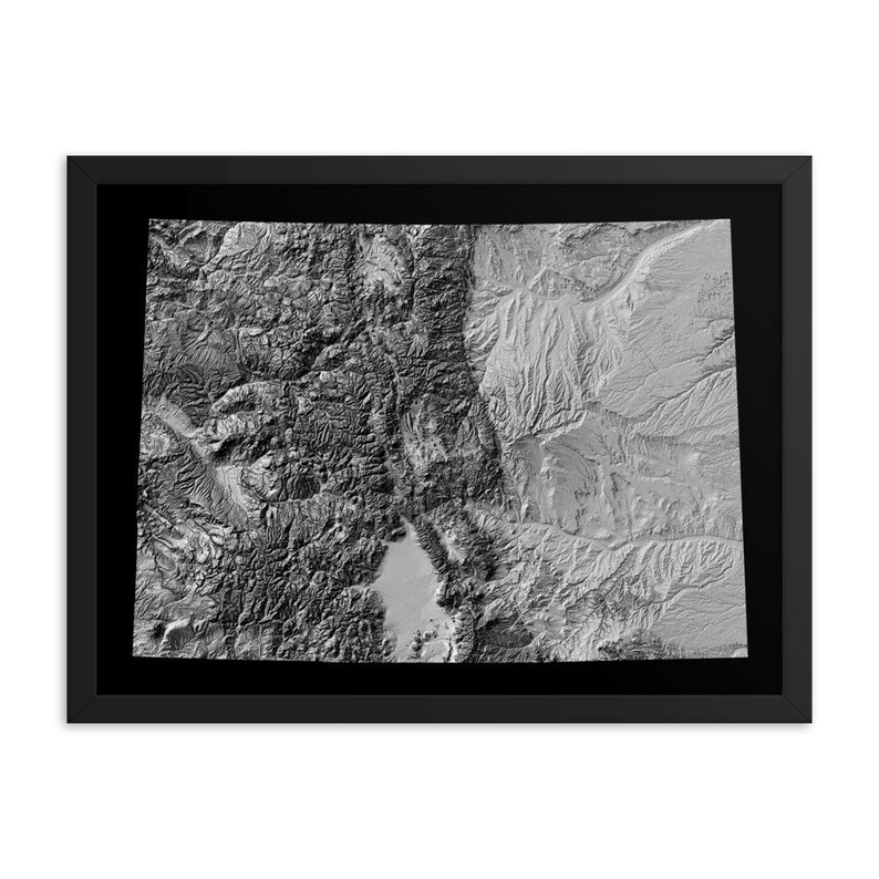 Colorado Topographic Map Map Art Print Colorado Gift Elevation Map ...