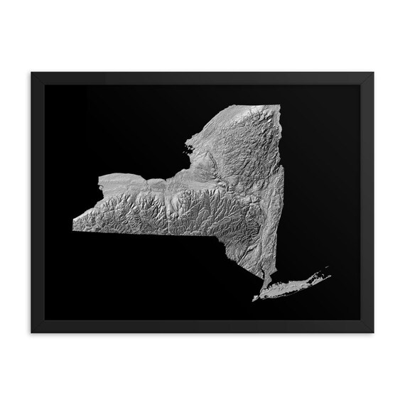 New York Topographic Map Map Art Print New York Gift | Etsy